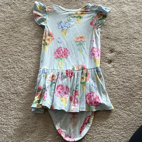 Posh Peanut Camille ruffle cap sleeve twirl dress bodysuit 12-18 months - Picture 4 of 5